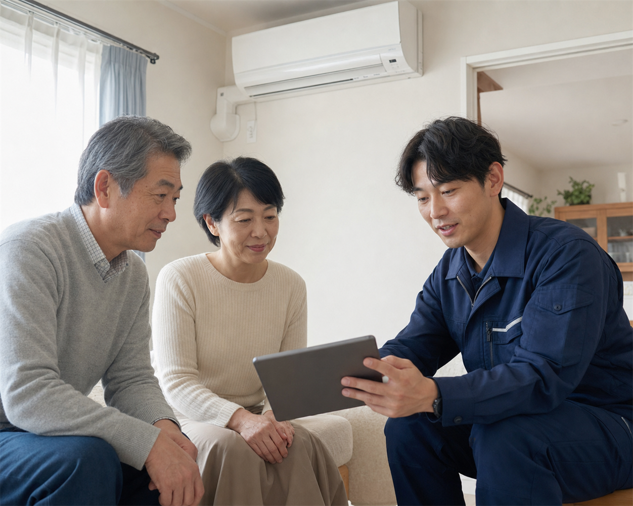 タブレットによる作業説明